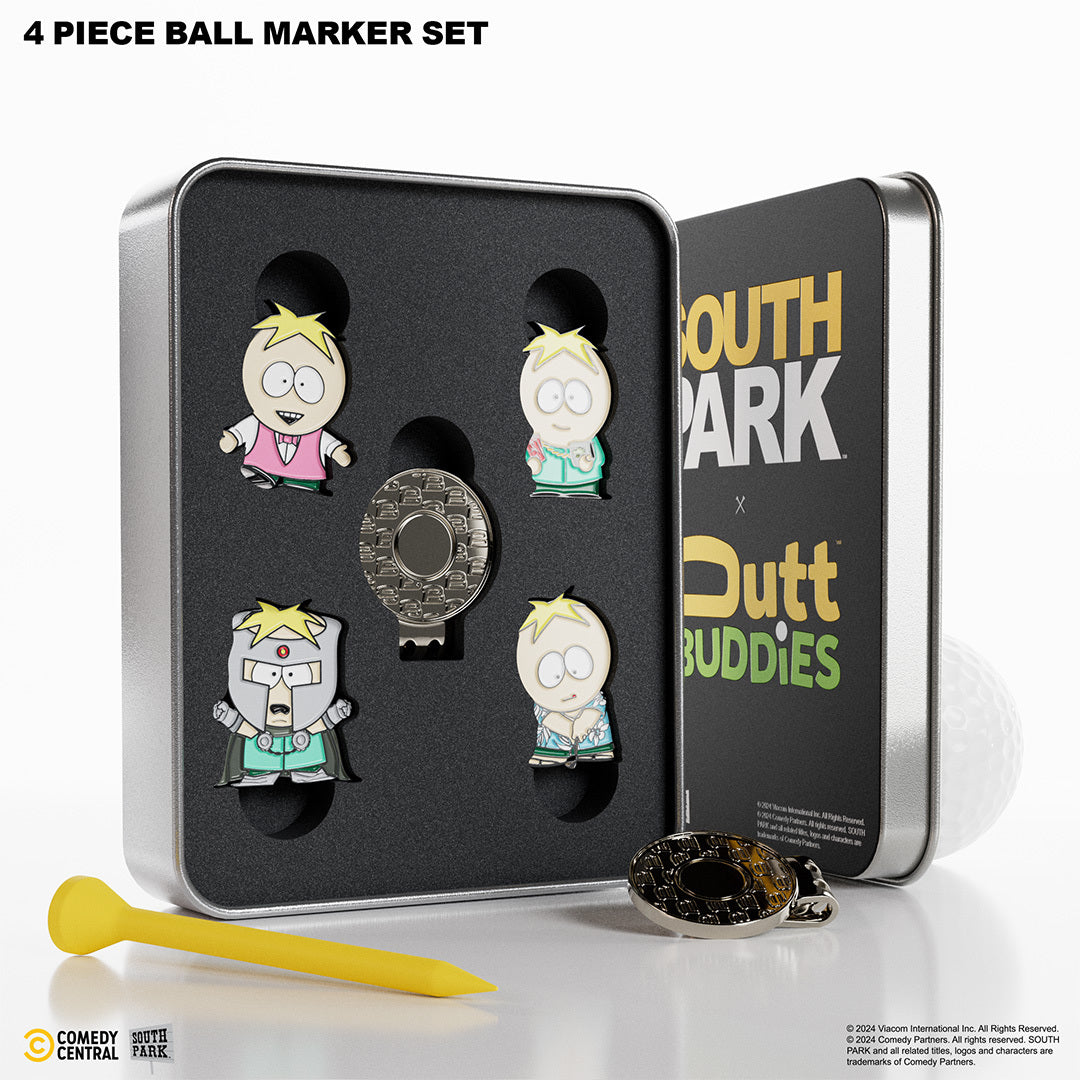 Butters - 4 Piece Ball Marker Set w/ hat clip