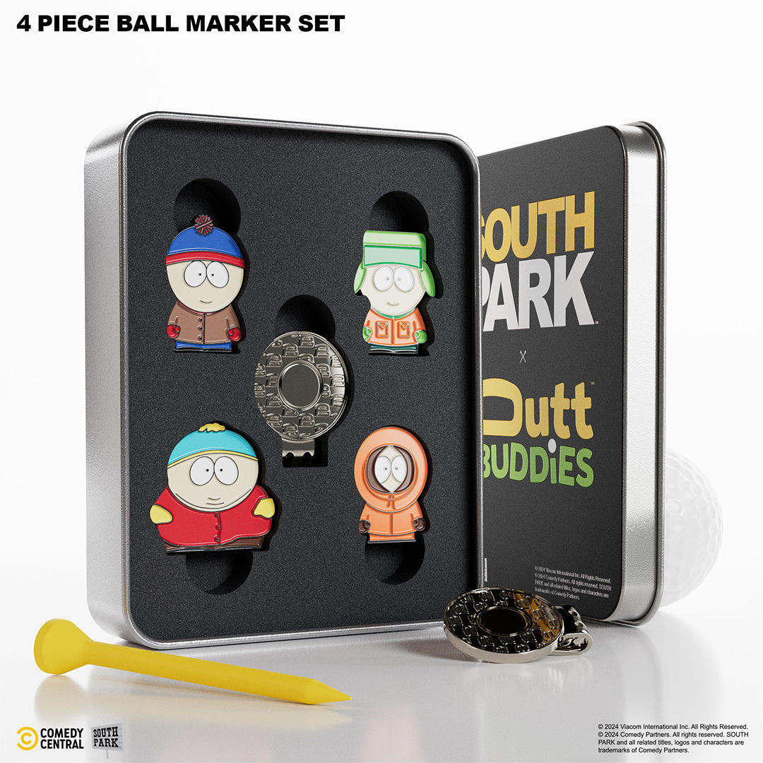 Classic South Park - 4 Piece Ball Marker Set w/ hat clip (Stan, Kyle, Kenny, Cartman)