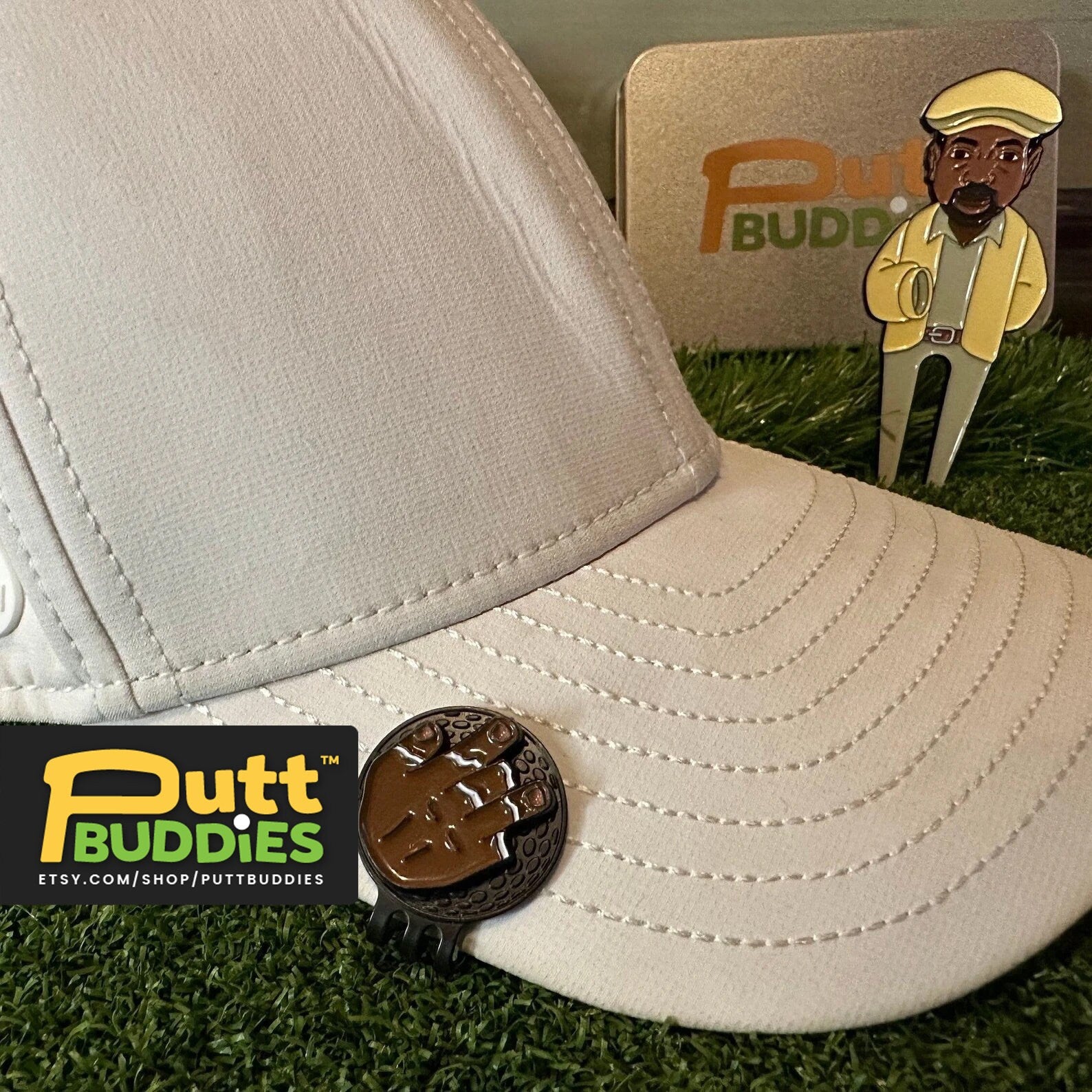 MASTER'S WEEK SALE PuttBuddies™ - Golf Coach Divot Tool and Ball Marker Gift Set, Gift for groomsmen, Unique Golf Accessories