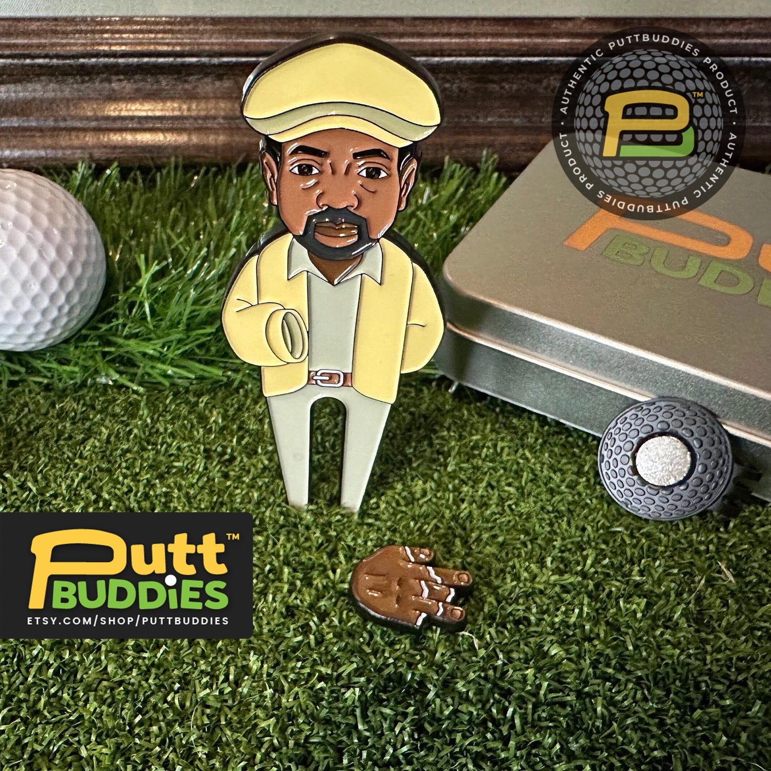 MASTER'S WEEK SALE PuttBuddies™ - Golf Coach Divot Tool and Ball Marker Gift Set, Gift for groomsmen, Unique Golf Accessories