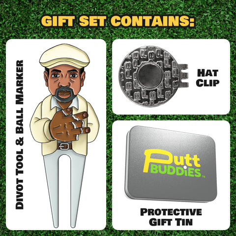 MASTER'S WEEK SALE PuttBuddies™ - Golf Coach Divot Tool and Ball Marker Gift Set, Gift for groomsmen, Unique Golf Accessories